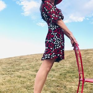 Diane Von Furstenberg silk chiffon dress.